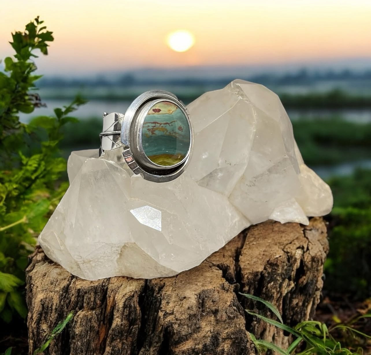 Gary Green Jasper Ring