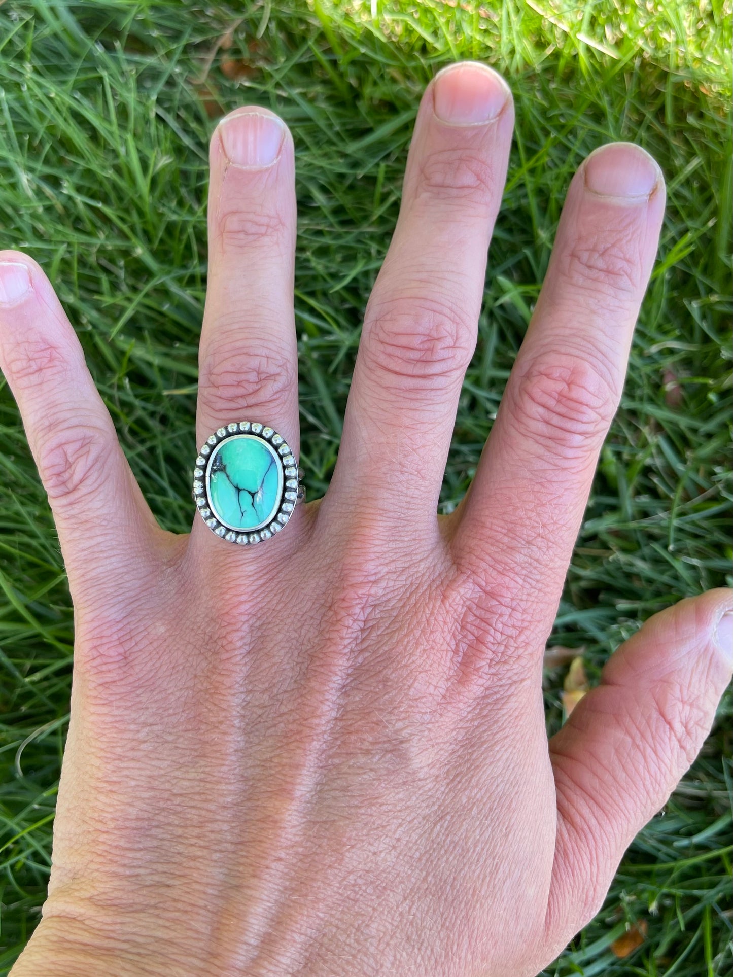 Emerald Variscite Ring
