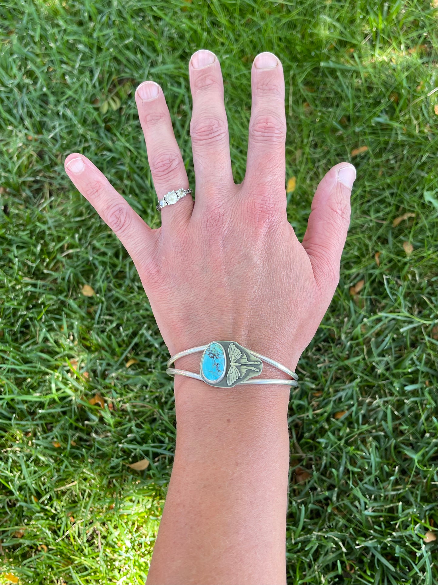 Turquoise Moth Cuff