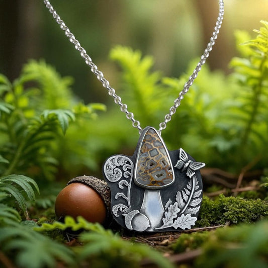 Happy Little Mushroom Pendant