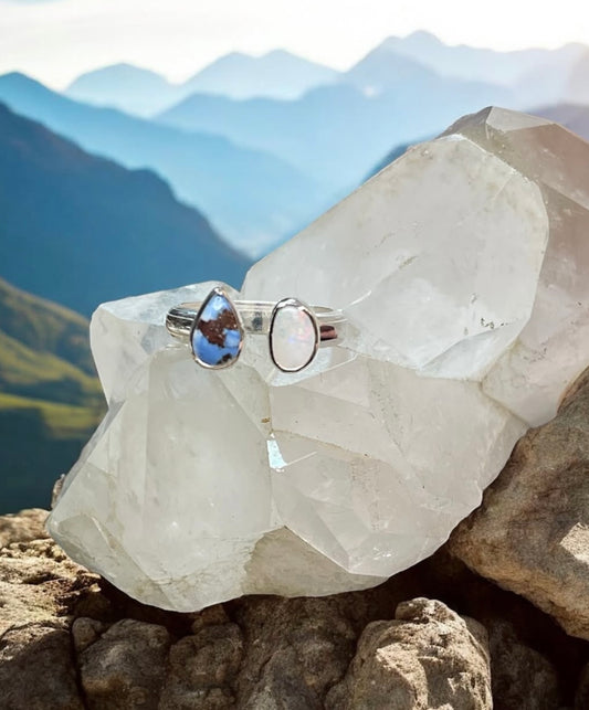 Turquoise and Australian Opal Ring