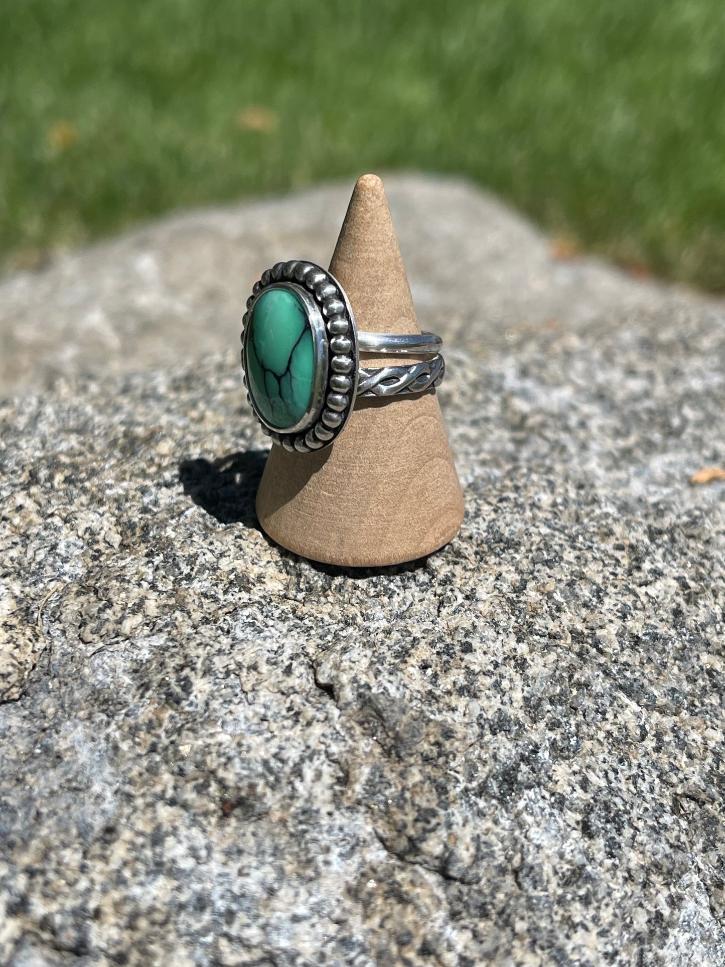 Emerald Variscite Ring