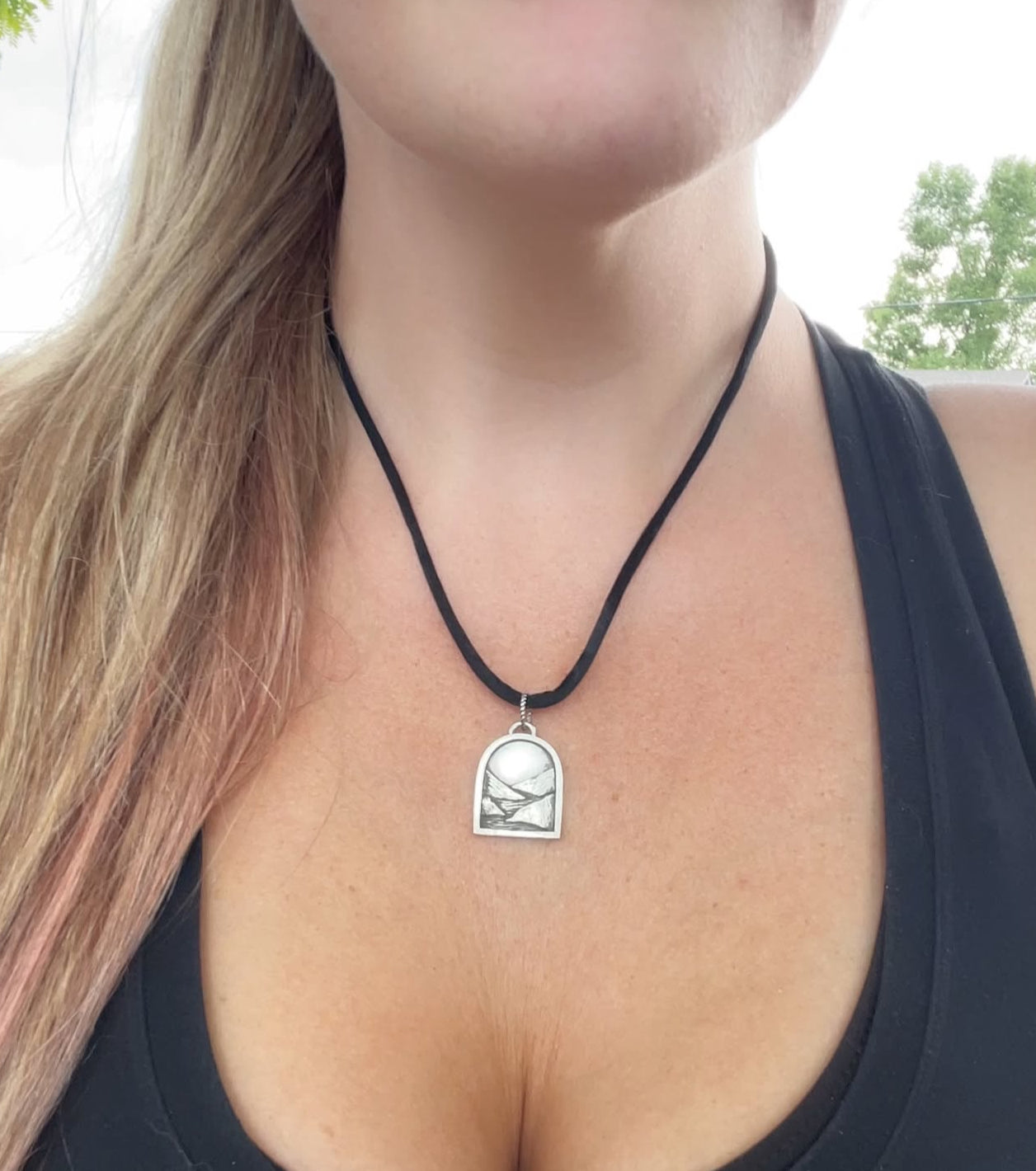 Framed Ocean Scene Pendant