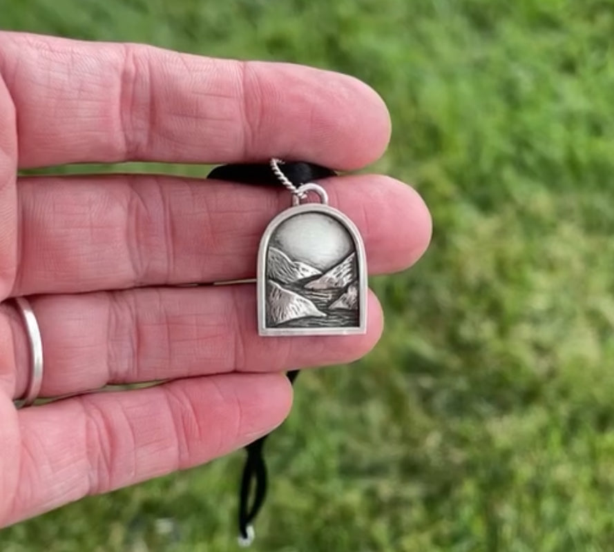 Framed Ocean Scene Pendant