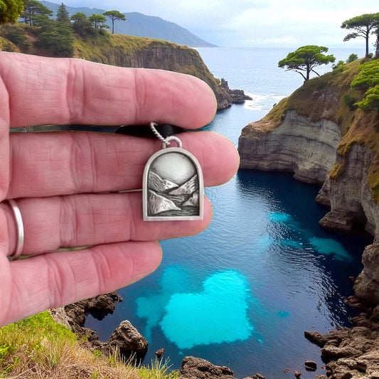 Framed Ocean Scene Pendant