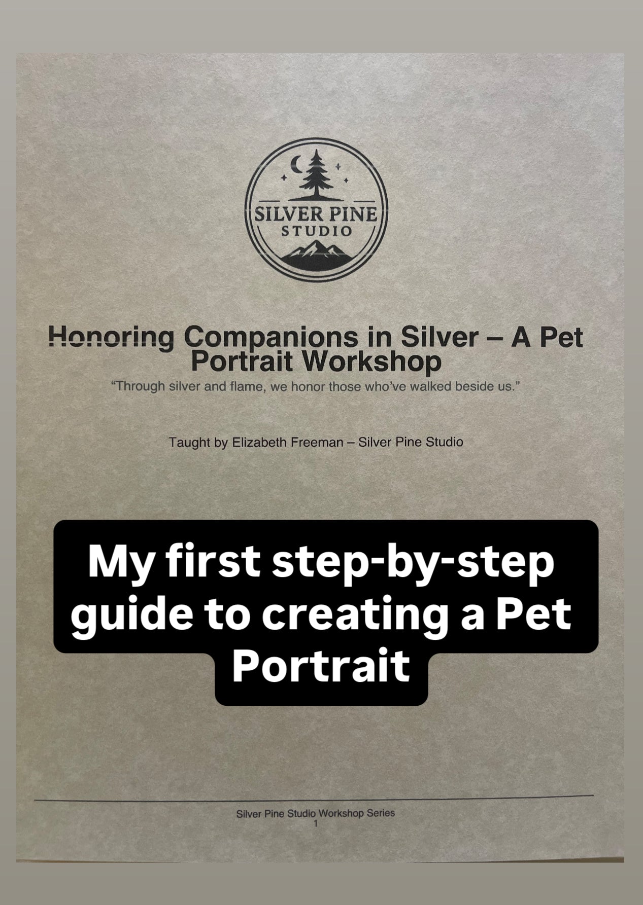 Learn To Create Pet Portraits- for intermediate silversmiths