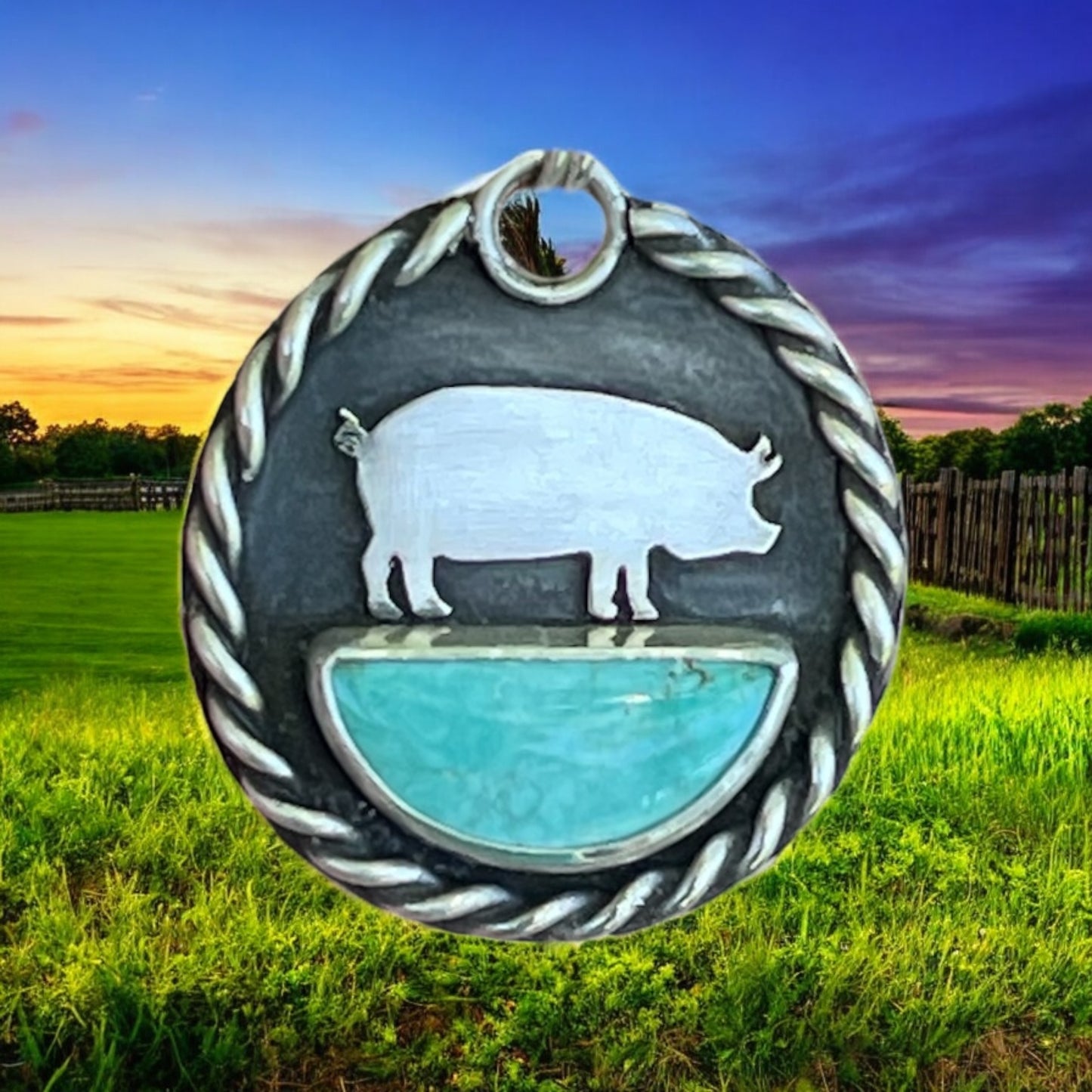 Ol’ Willie Turquoise Pig Pendant
