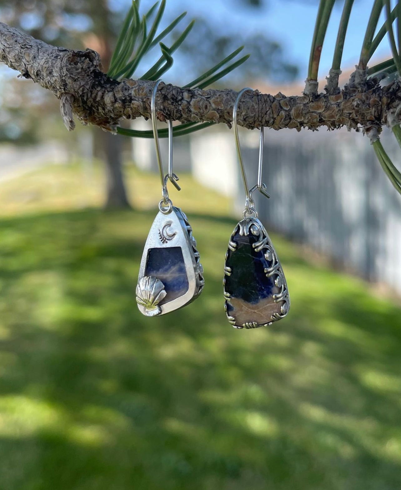 Blue Sodalite Beach Earrings