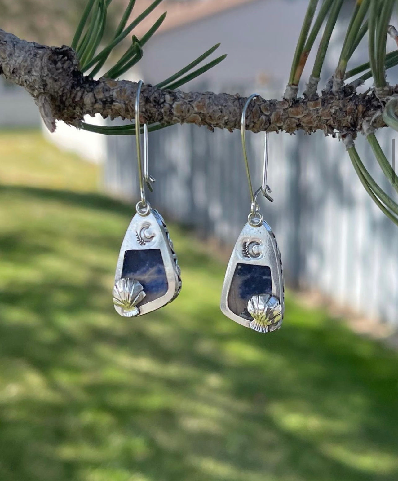 Blue Sodalite Beach Earrings