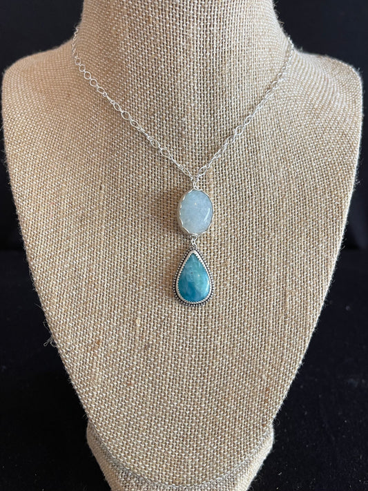 Moonstone and Larimar Necklace