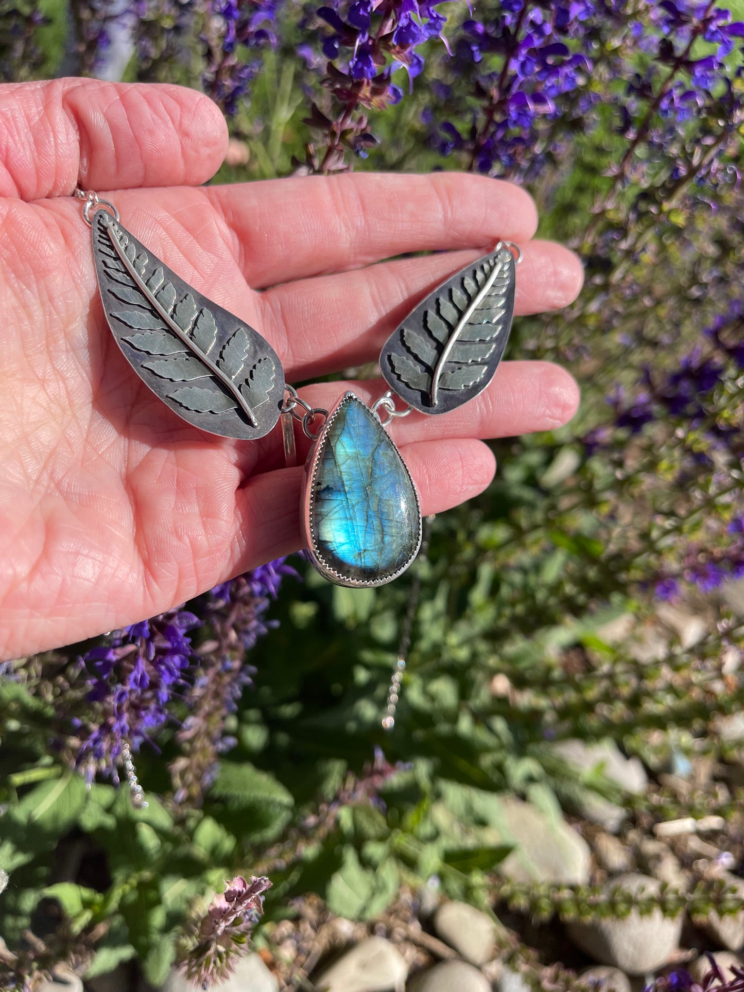 Labradorite Fern Necklace