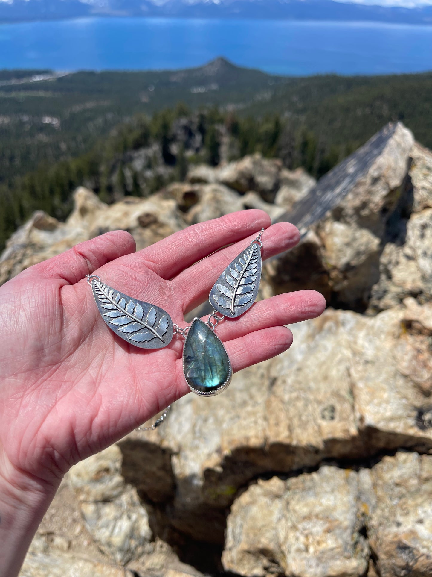 Labradorite Fern Necklace