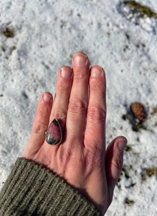 Natural Rhodonite Ring